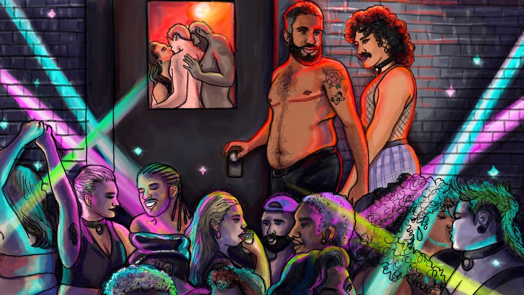 illustration of gay club QPO