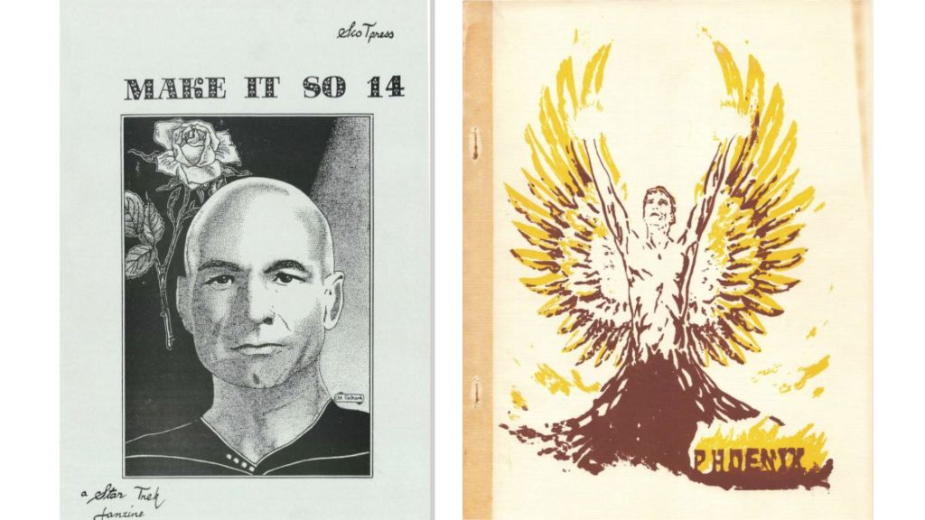 Two fanzines side by side, screenshot from the Internet Archive