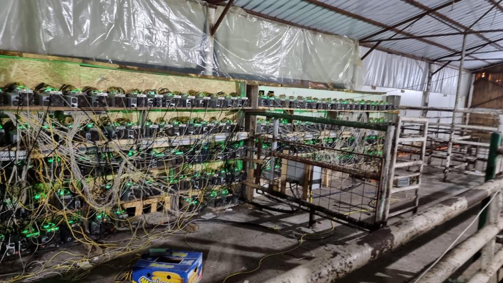 Servers being used to mine Bitcoin in Mitrovica. Photo: Kosovo Police