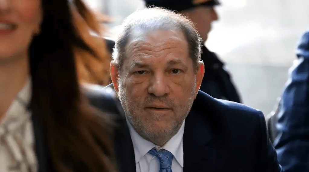 HARVEY WEINSTEIN JUST PLEAD NOT GUILTY TO 11 SEXUAL ASSAULT CHARGES IN CALIFORNIA. (PETER FOLEY/BLOOMBERG VIA GETTY IMAGES)