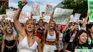 PROTESTERS DENOUNCE THE U.S. SUPREME COURT DECISION TO OVERTURN ROE V. WADE, AND END FEDERAL ABORTION RIGHTS PROTECTIONS ON JUNE 26, 2022 IN WASHINGTON, DC.