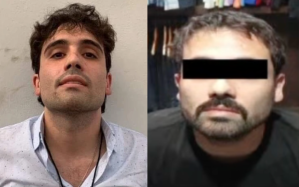 A PHOTO OF OVIDIO GUZMÁN WHEN HE WAS CAPTURED, AND SHORTLY RELEASED, BY THE MEXICAN GOVERNMENT IN 2019 (L). THE SAME MAN AFTER BEING ARRESTED AND TRANSPORTED TO MEXICO CITY BY THE AUTHORITIES ON JANUARY 5TH, 2023 (R).