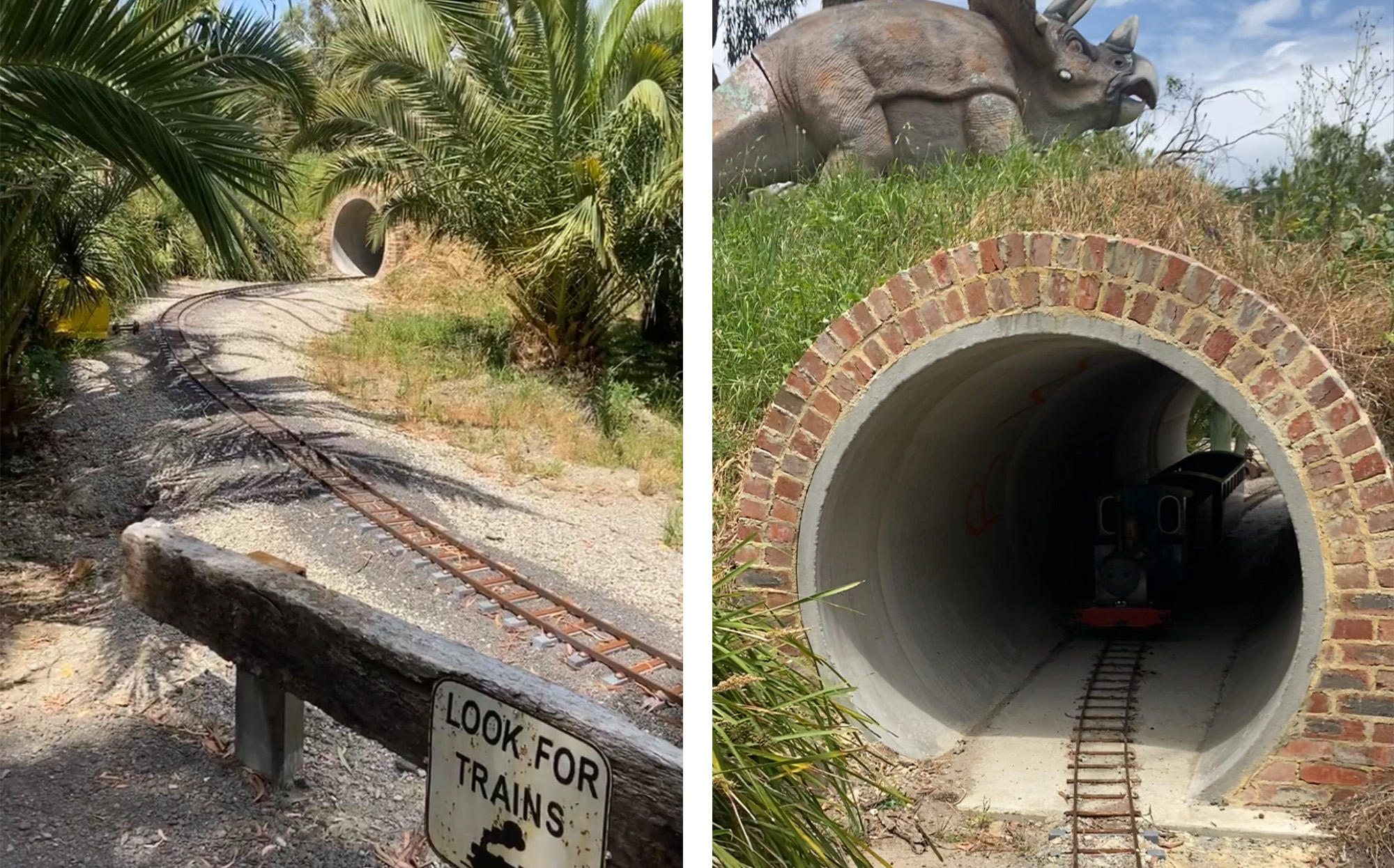 the train station Mark built for himself and haunted thomas caboose