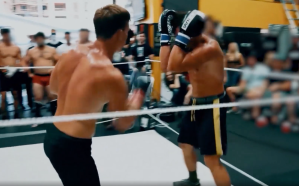 Two fighters partaking in the summer fight tournament held in Southern California.