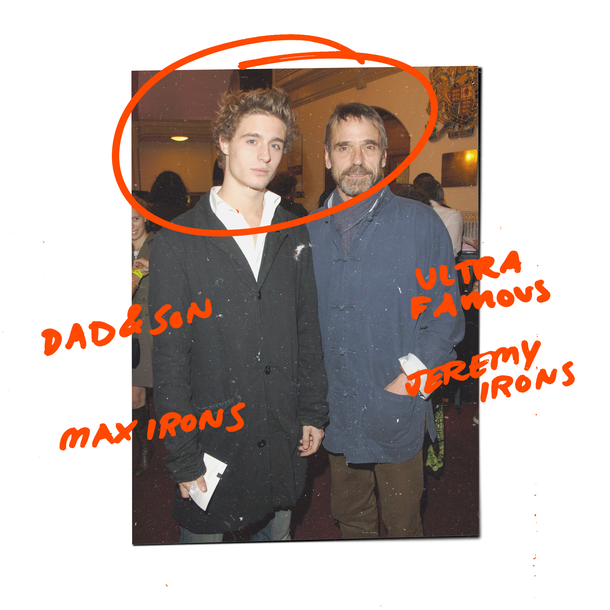 Max Irons with father Jeremy Irons