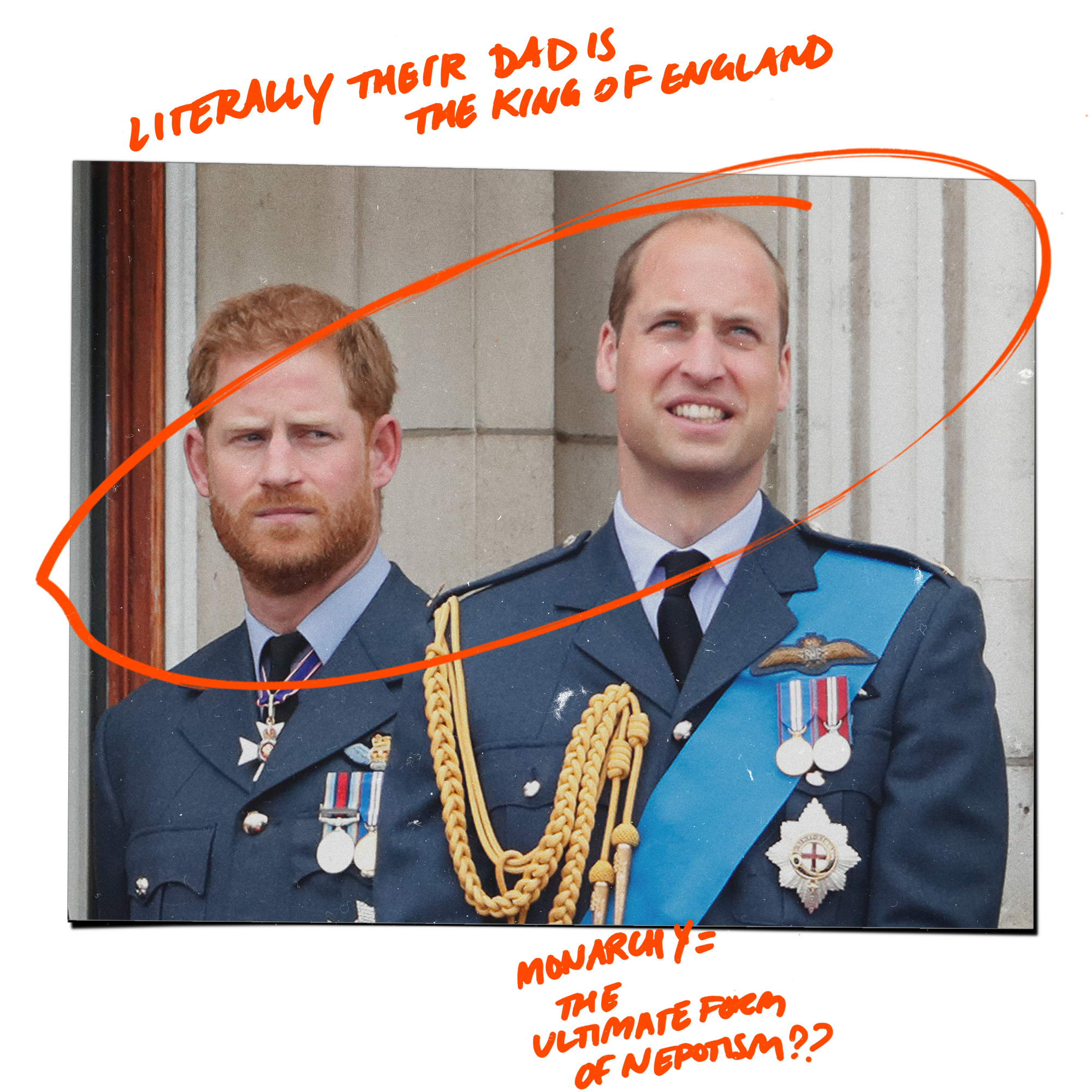 Prince Harry and Prince William in military uniform