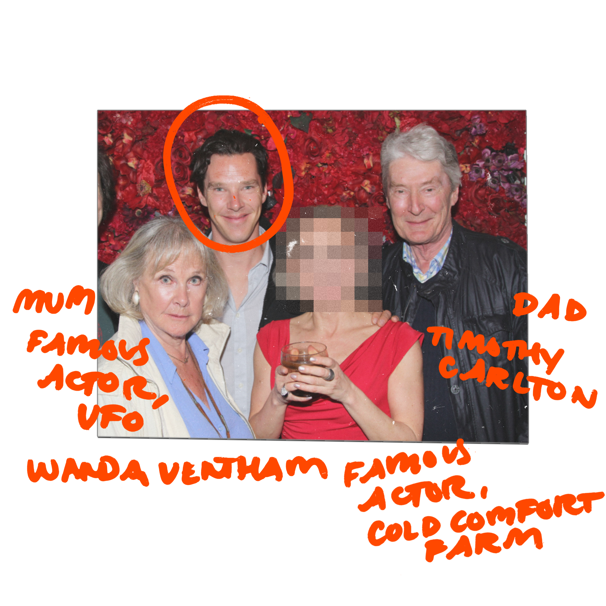 Benedict Cumberbatch with dad Timothy Carlton and mother Wanda Ventham