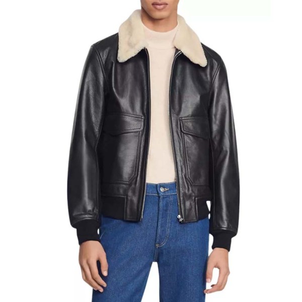 Sandro leather jacket