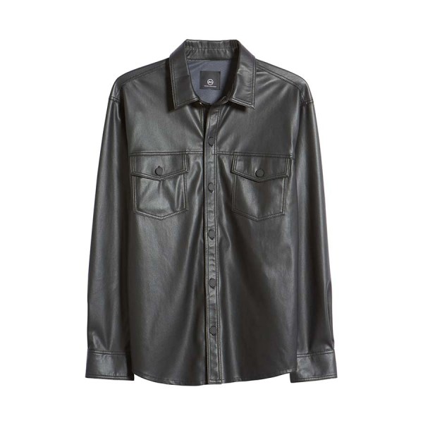 faux leather shirt