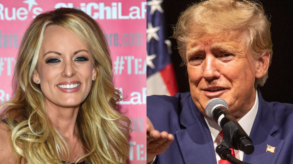 Stormy Daniels and Donald Trump.