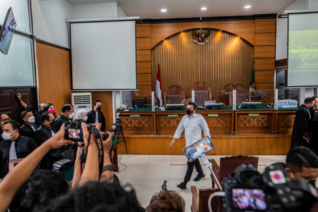 Former police general Ferdy Sambo was sentenced to death in a South Jakarta court on February 13, 2023, after he plotted the murder and cover-up of his bodyguard. Photo: ADITYA AJI / AFP​