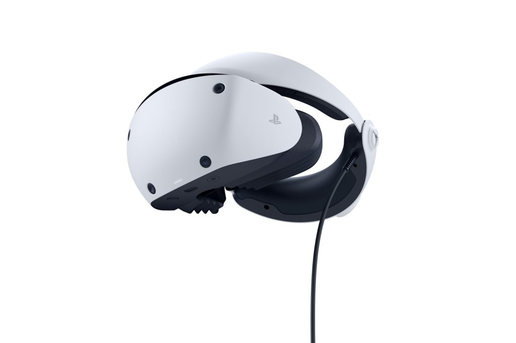 A photo of a PlayStation VR2 headset