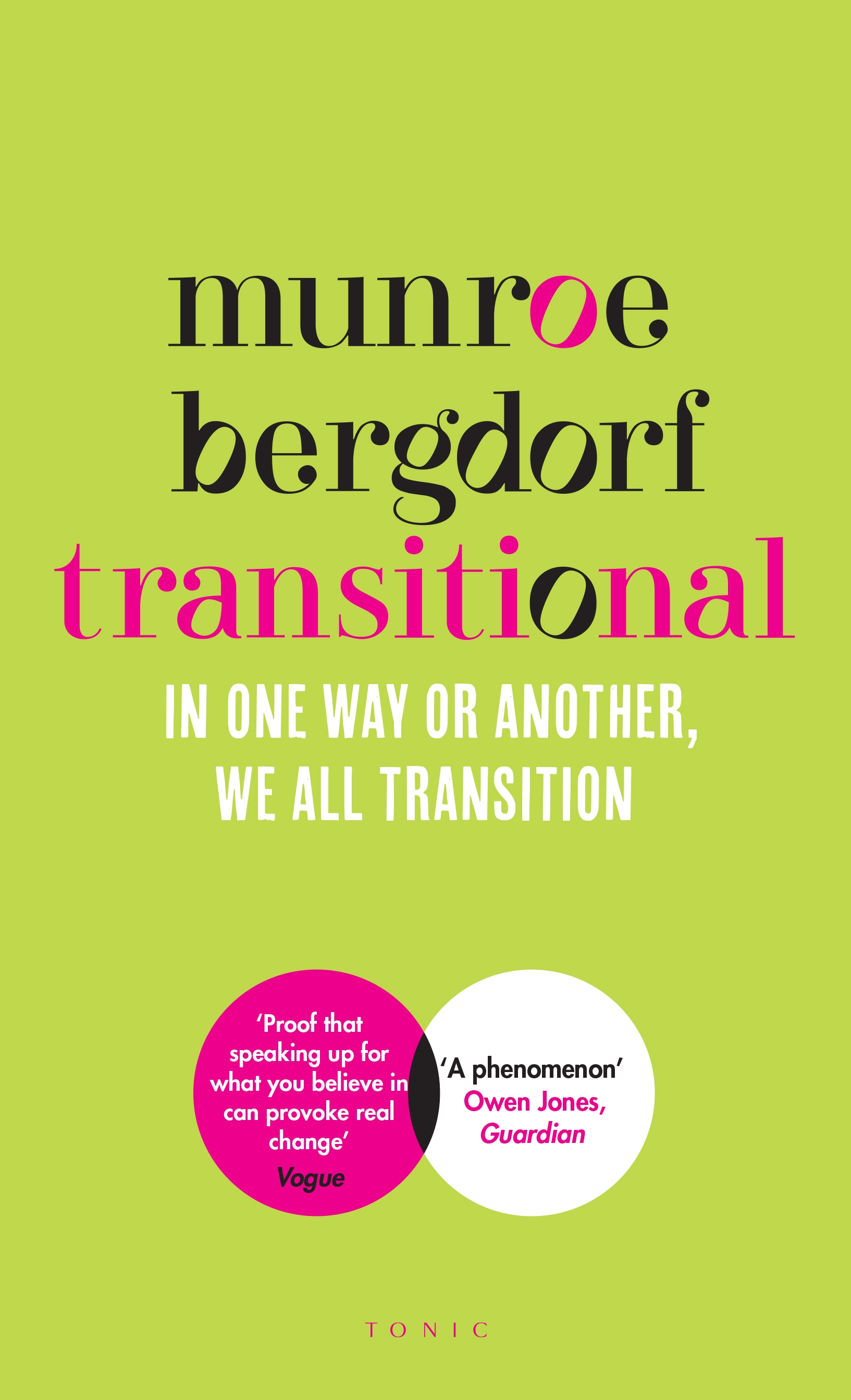 book cover of munroe bergdorf's book 'transitional'.