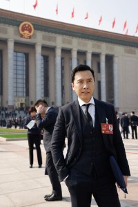 ACTOR DONNIE YEN ATTENDS A POLITICAL MEETING IN BEIJING AS A HONG KONG DELEGATE TO THE TOP ADVISORY BODY. PHOTO: LINTAO ZHANG/GETTY IMAGES