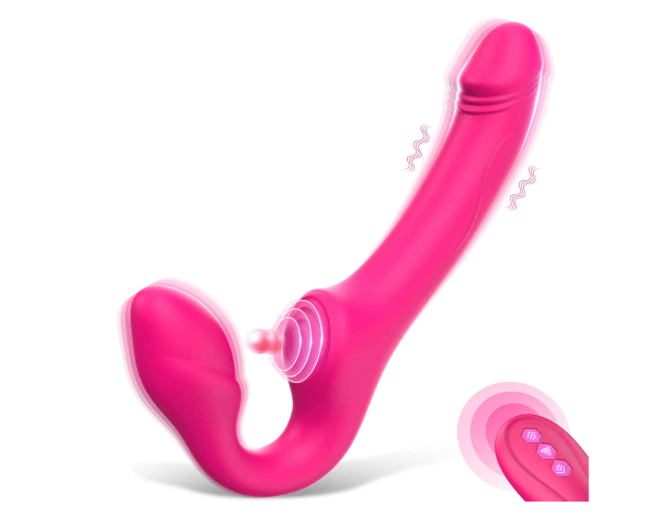 Strapless Strap-On G-Spot Dildo Vibrator