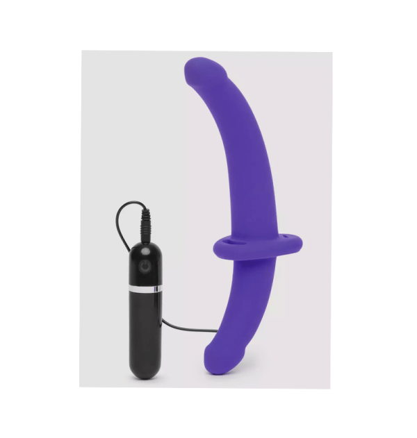 Double Duty Vibrating Double-Ended Strap-On Dildo