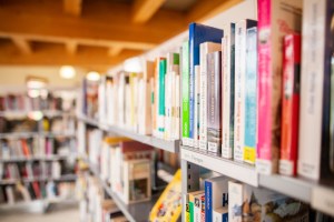 Books on a library shelf. Getty Images