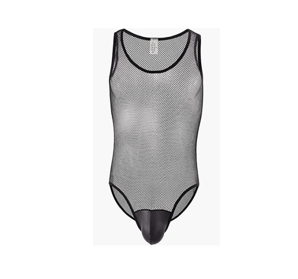 Men's See-Through Mesh Bodysuit