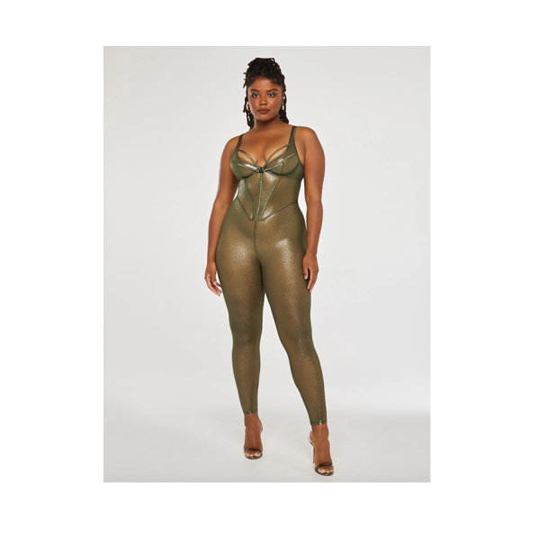 Going Platinum Mesh Crotchless Catsuit