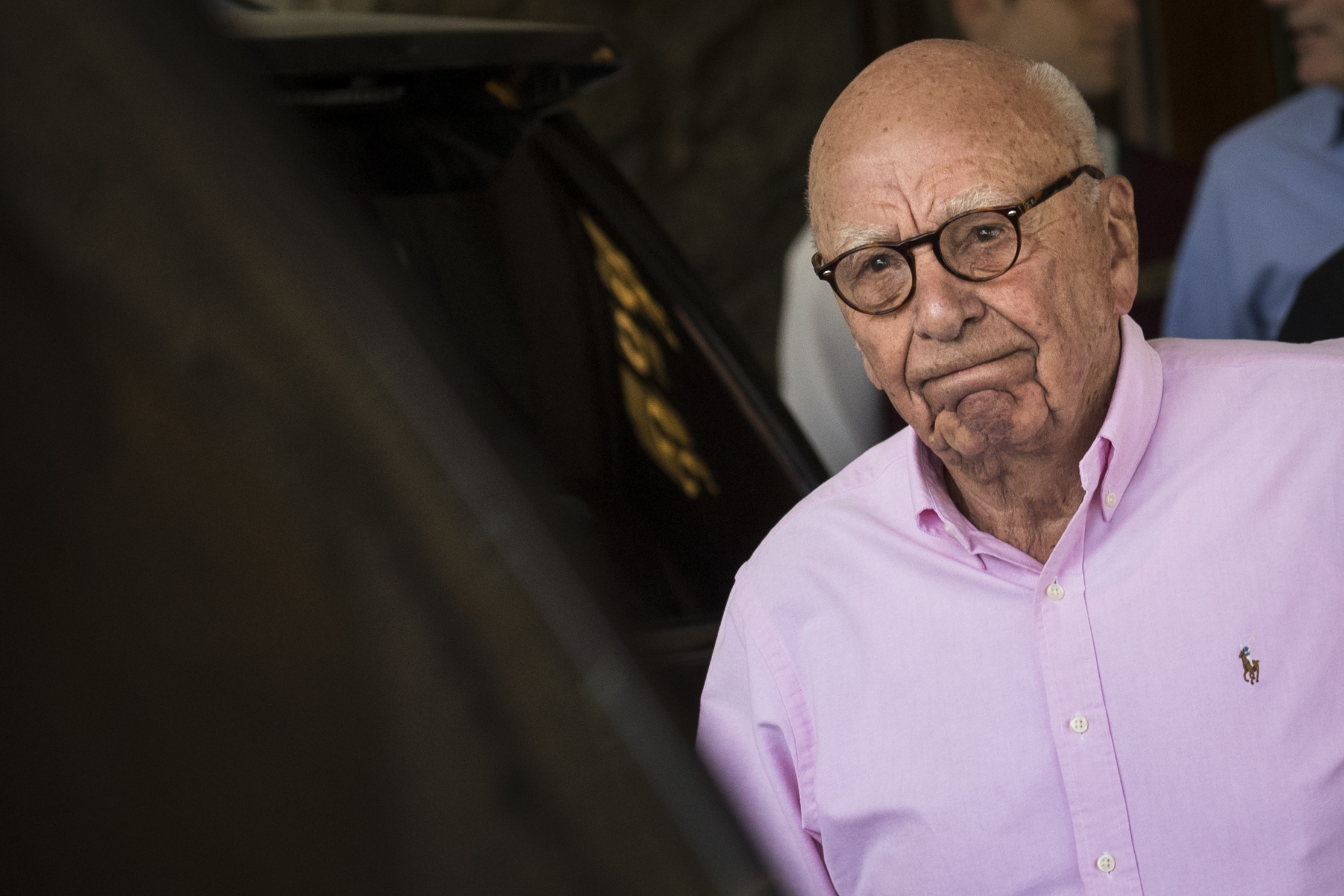 Rupert Murdoch, chairman of News Corp and co-chairman of 21st Century Fox, arrives at the Sun Valley Resort of the annual Allen & Company Sun Valley Conference, July 10, 2018 in Sun Valley, Idaho. (Drew Angerer/Getty Images)