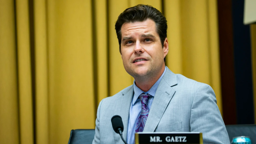 REP. MATT GAETZ, A REPUBLICAN FROM FLORIDA, SPEAKS DURING A HOUSE JUDICIARY COMMITTEE MARKUP OF "PROTECTING OUR KIDS ACT" IN WASHINGTON, D.C., US, ON THURSDAY, JUNE 2, 2022.