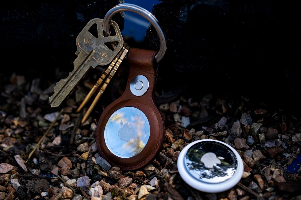 An Airtag on a keychain. Getty Images