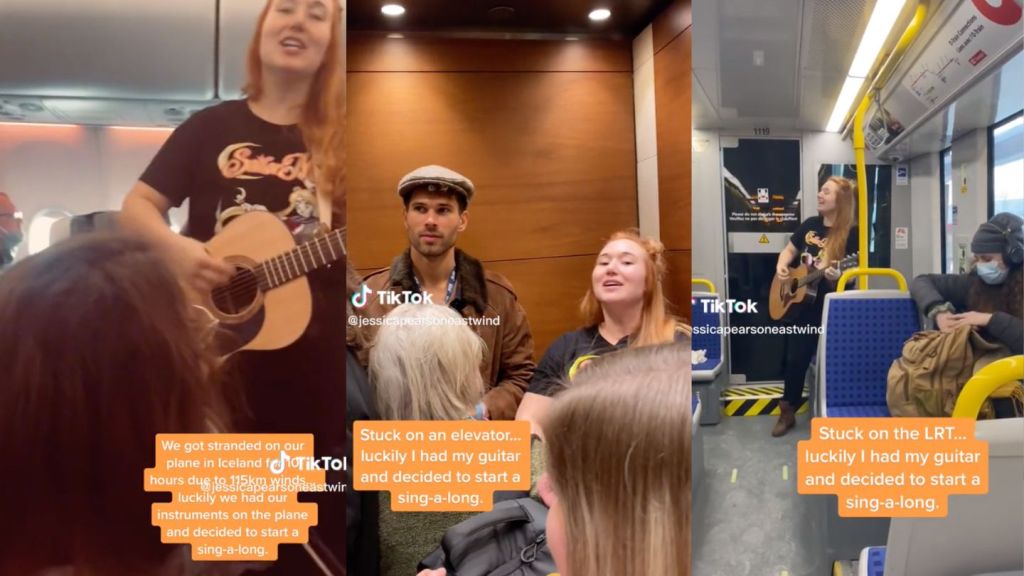 The Woman Going Viral for Serenading While 'Stuck' Places Is Staging It for the Algorithm