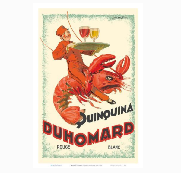 Quinquina Duhomard French Apéritif Poster