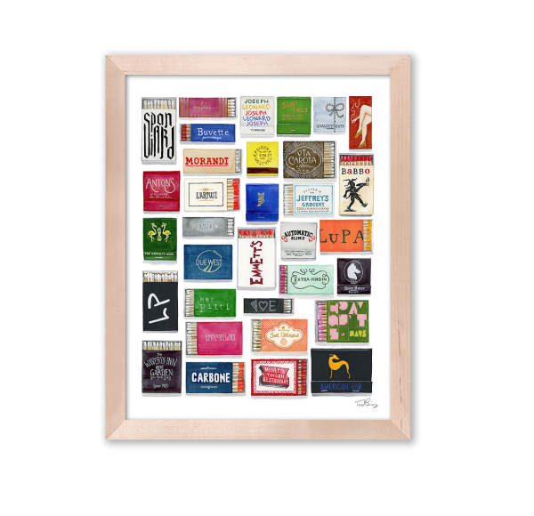 West Village Framed Matchbook Print