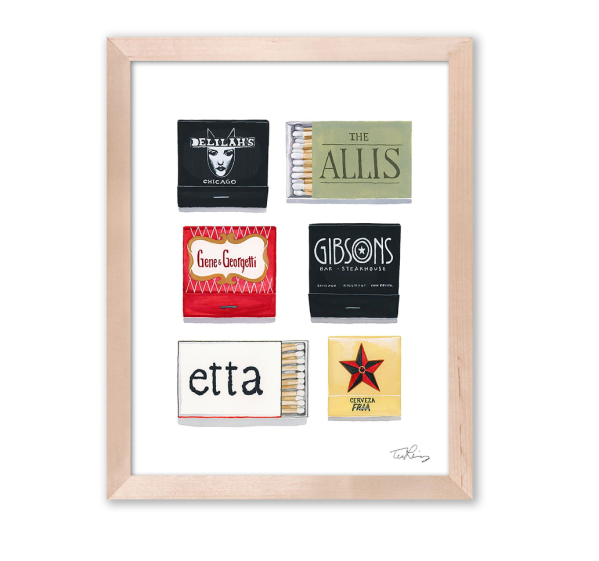 Chicago Framed Matchbook Print