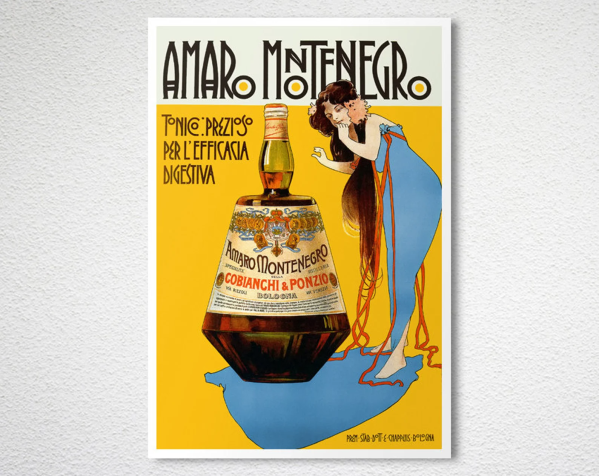 Amaro Montenegro Vintage Poster