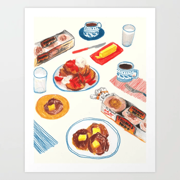 Breakfast Breakfast Art Print