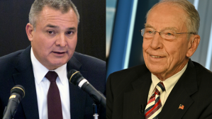 Chuck Grassley (R) is investigating the DEA and FBI—and he's asking for help from lawyers for convicted Mexican official Genaro García Luna (L