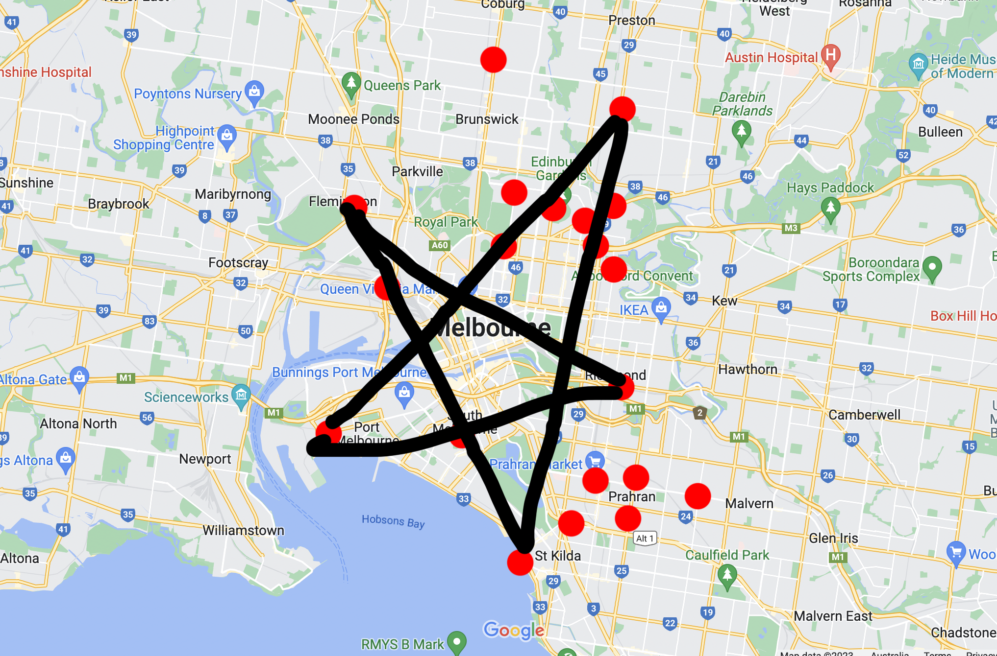 pentagram two of melbourne