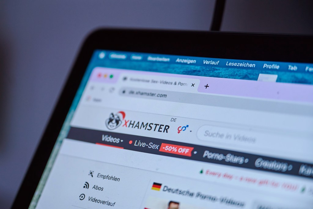 xHamster in a browser. Getty Images