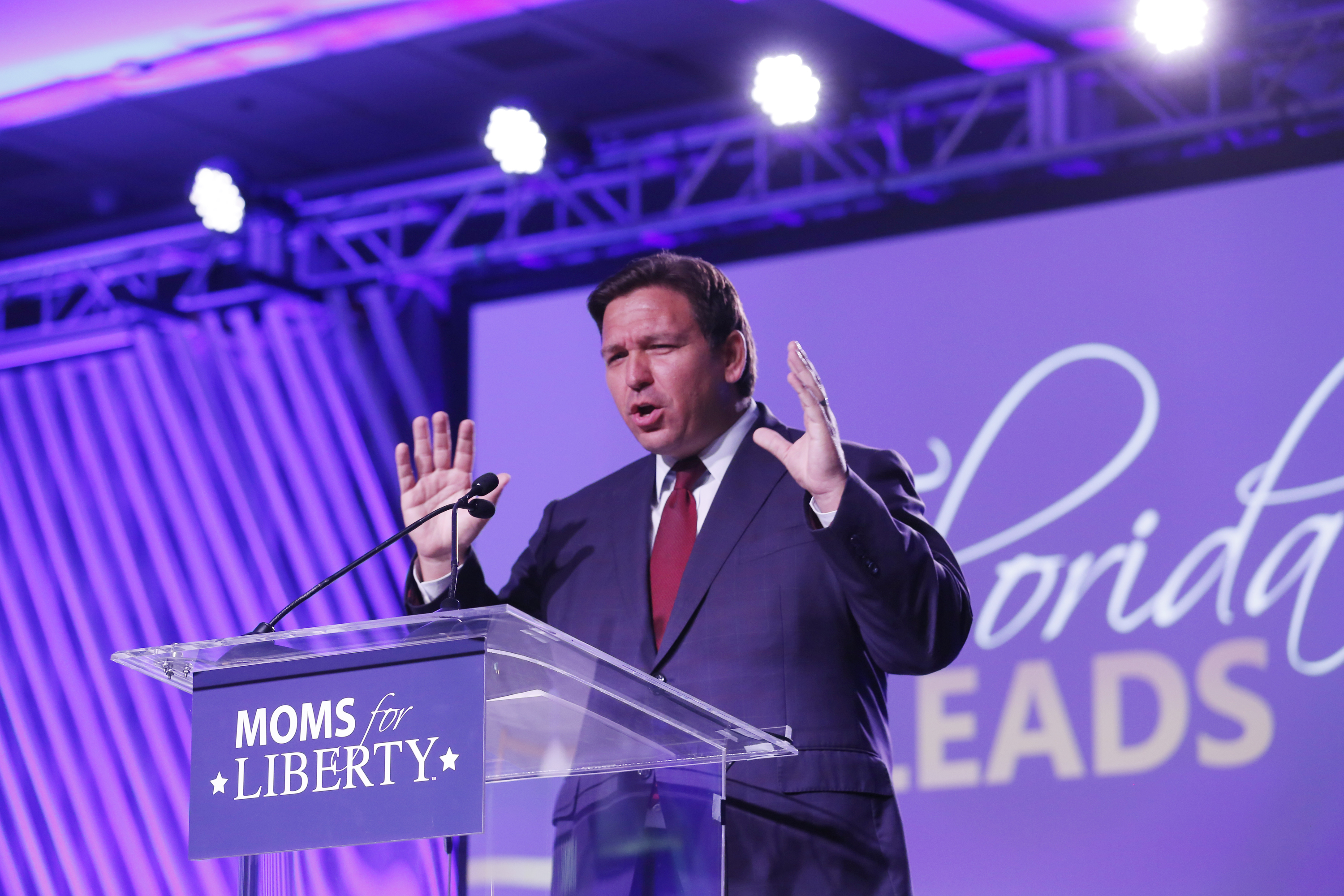 Florida Governor Ron DeSantis speaks during the inaugural Moms For Liberty Summit at the Tampa Marriott Water Street on July 15, 2022 in Tampa, Florida. (Octavio Jones/Getty Images)GettyImages-1241917810.jpg