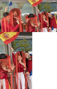 Eurovision 2023 in Liverpool: Spanish supporters dressed up and waving the Spain flag