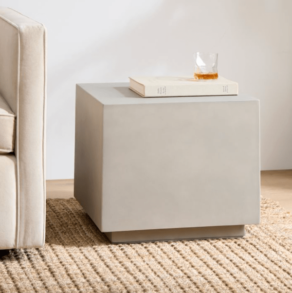 west elm side table concrete