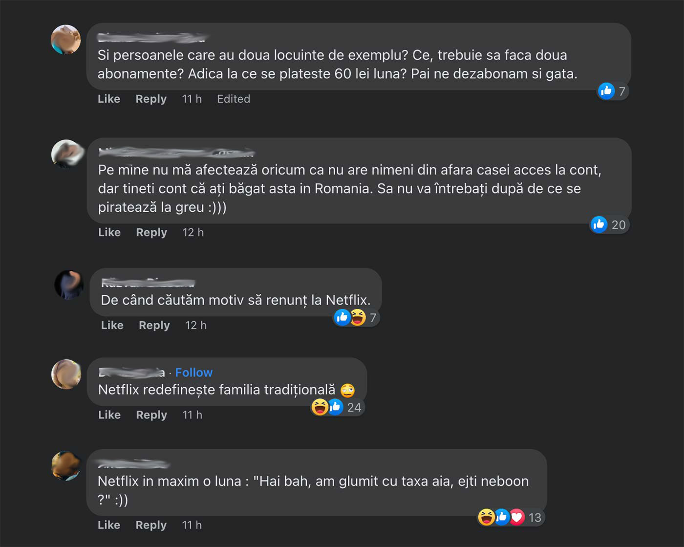 Netflix abonamente password sharing extra cont bani schimbare profil reactii