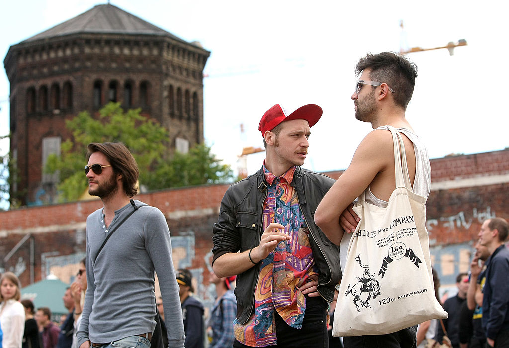 Attendees at the 2012 Hipster Olympics in Berlin, Germany