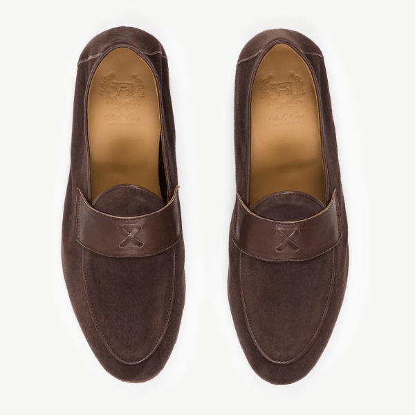 Chocolate Suede Centesimo loafer