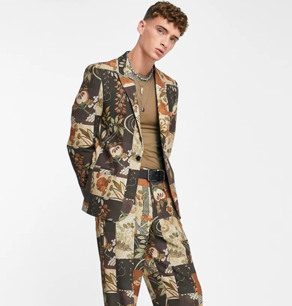 ASOS Design patterned suit