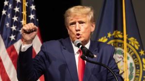 FORMER U.S. PRESIDENT DONALD TRUMP SPEAKS AT THE NEW HAMPSHIRE REPUBLICAN STATE COMMITTEE'S ANNUAL MEETING