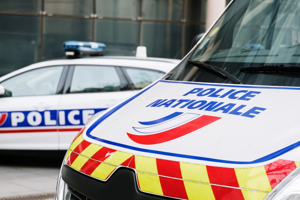 ​French police cars in Paris.