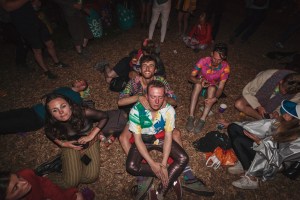 Glastonbury attendees on the ground. Photo by Chris Bethell.