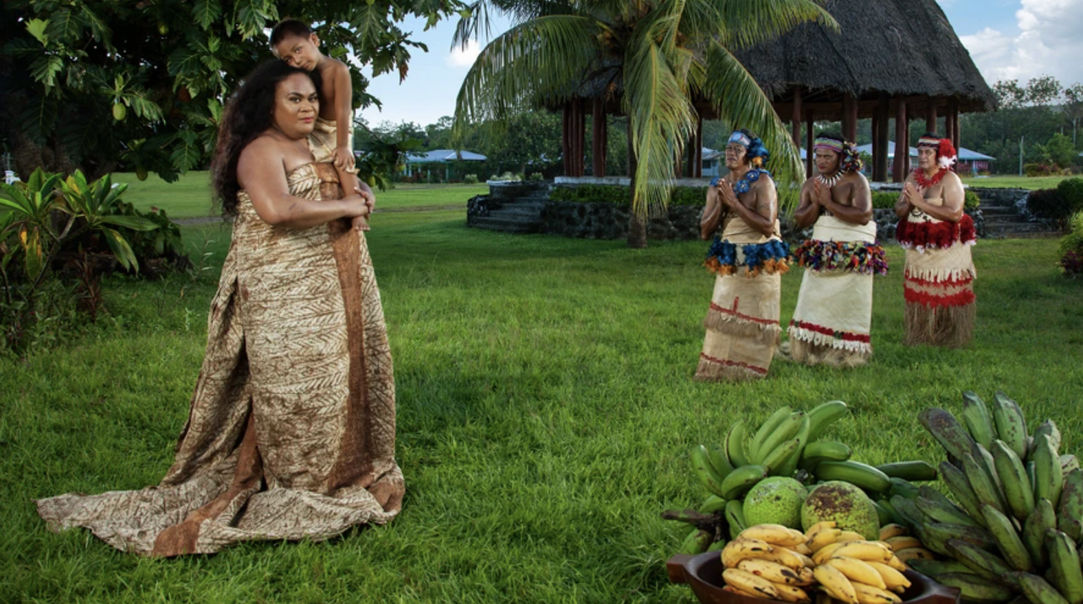 SI‘OU ALOFA MARIA: HAIL MARY (AFTER GAUGUIN) 2020, BY YUKI KIHARA FROM PARADISE CAMP SERIES.