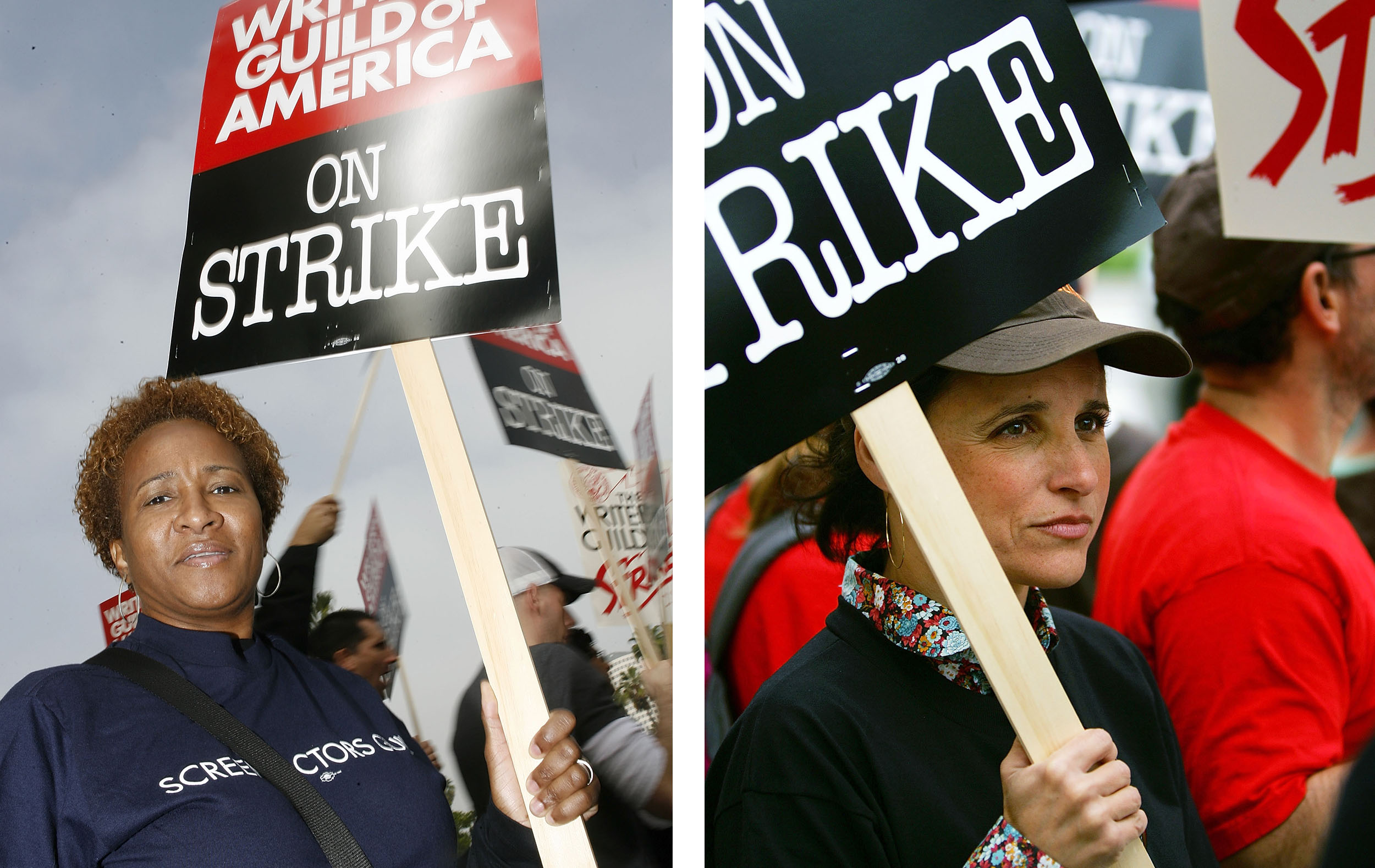 wanda sykes and julia louis-dreyfus actor protest hollywood strike 2007