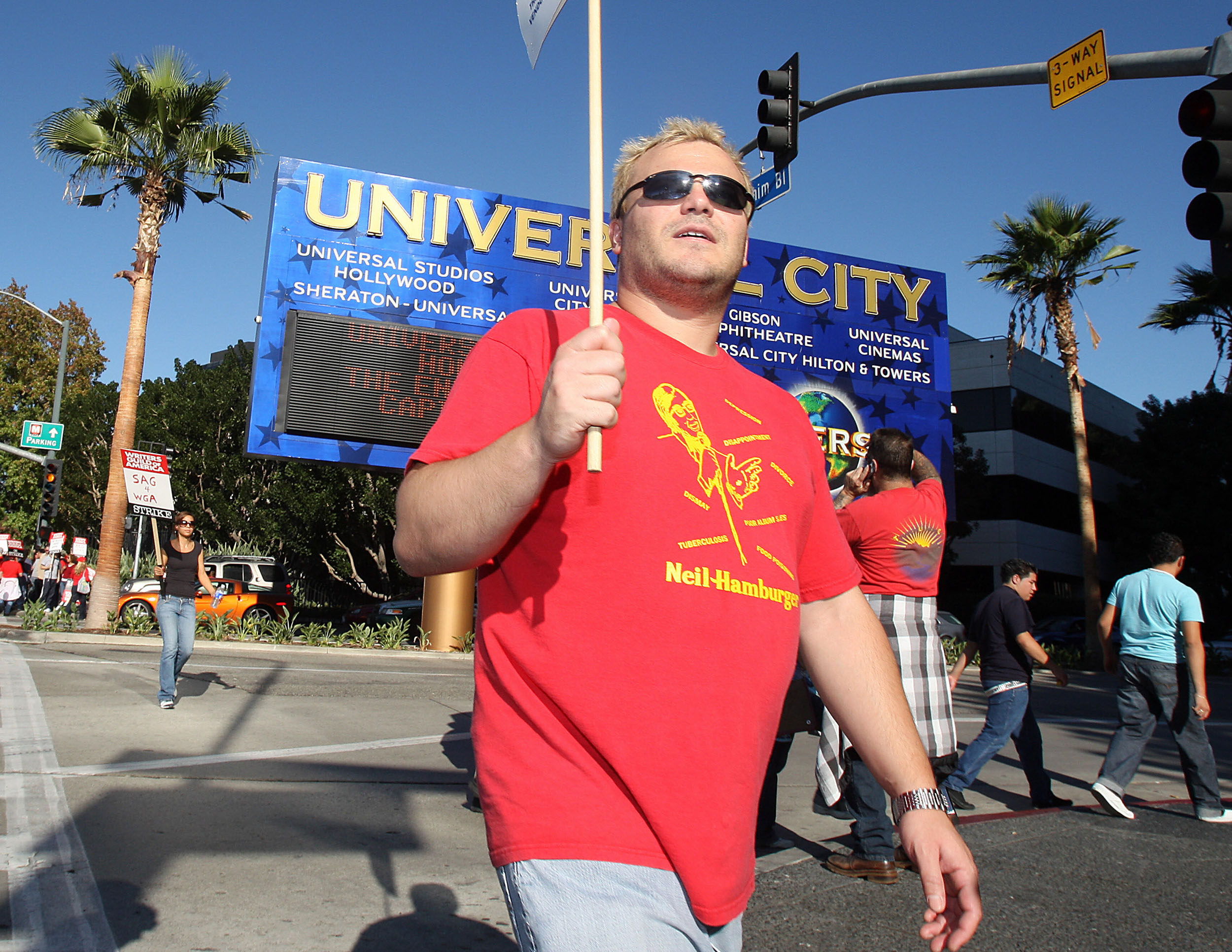 jack black actor protest hollywood strike 2007