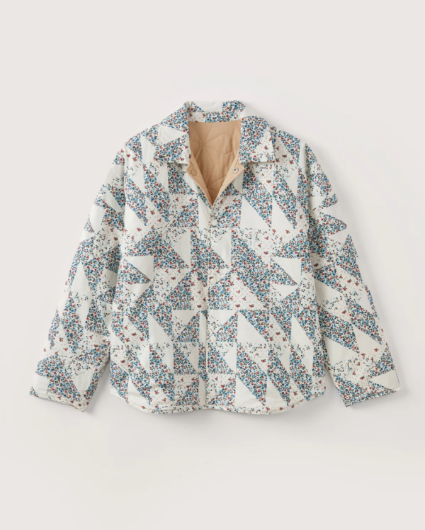 The Reversible Printed Overshirt in White