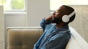 man doing breathwork